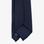 Shibumi Firenze navy Japanese jacquard repp silk tie