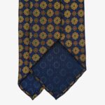Shibumi Firenze navy silk tie with floral pattern