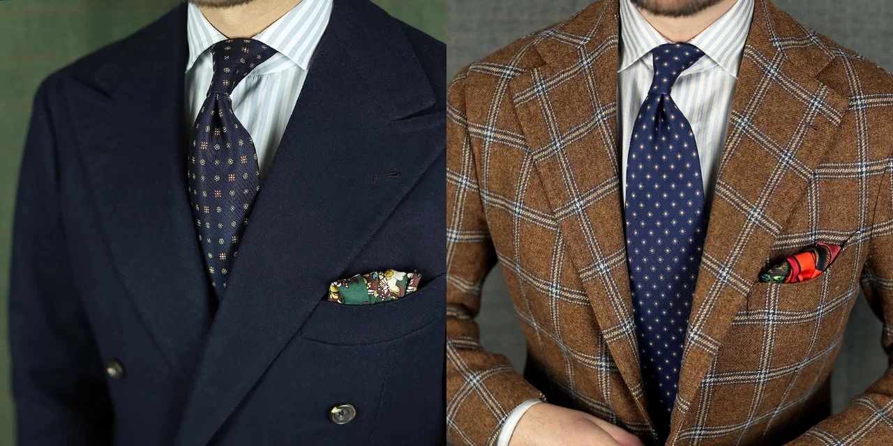 5 essential ties for every occasion - Dark blue tie with a pattern