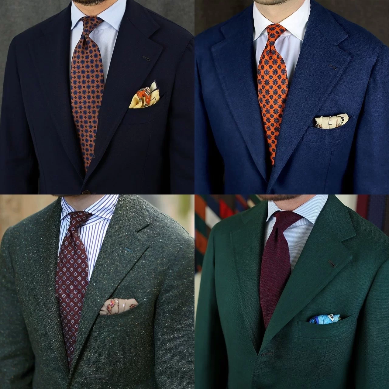How to match a tie to shirt and suit or blazer - complimentary colors