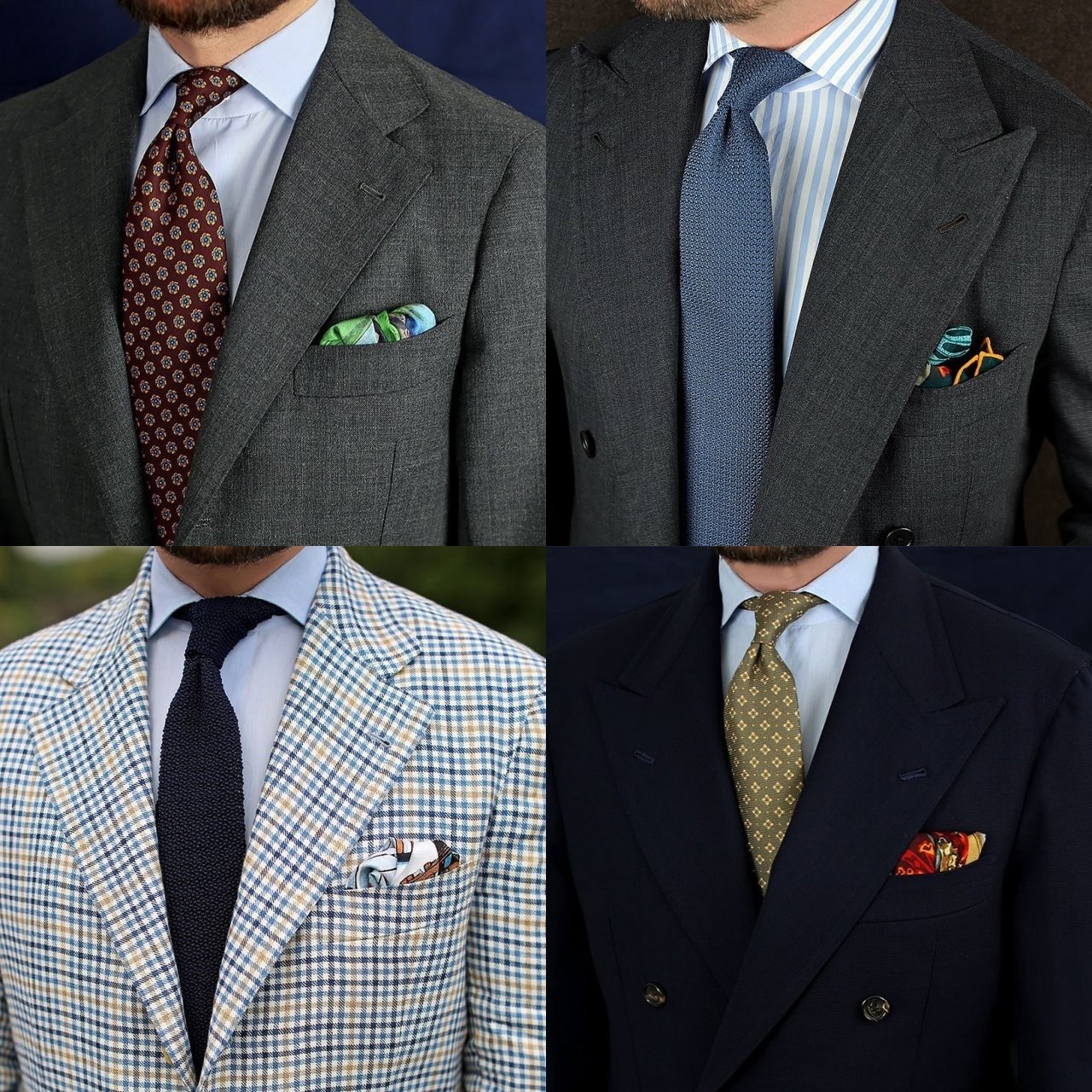 How to match a tie to shirt and suit - one pattern