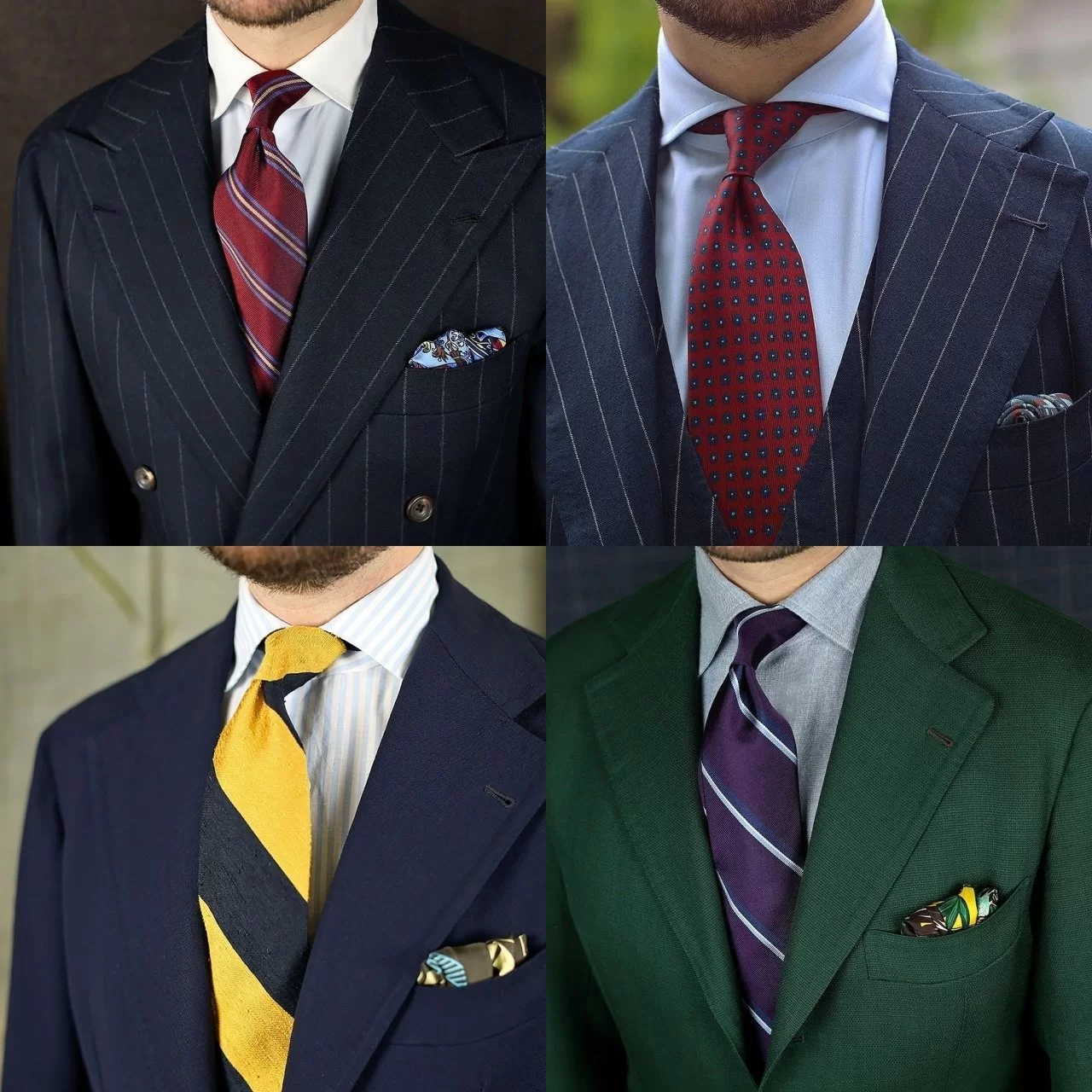How to match a tie to shirt and suit or blazer - triadic colors