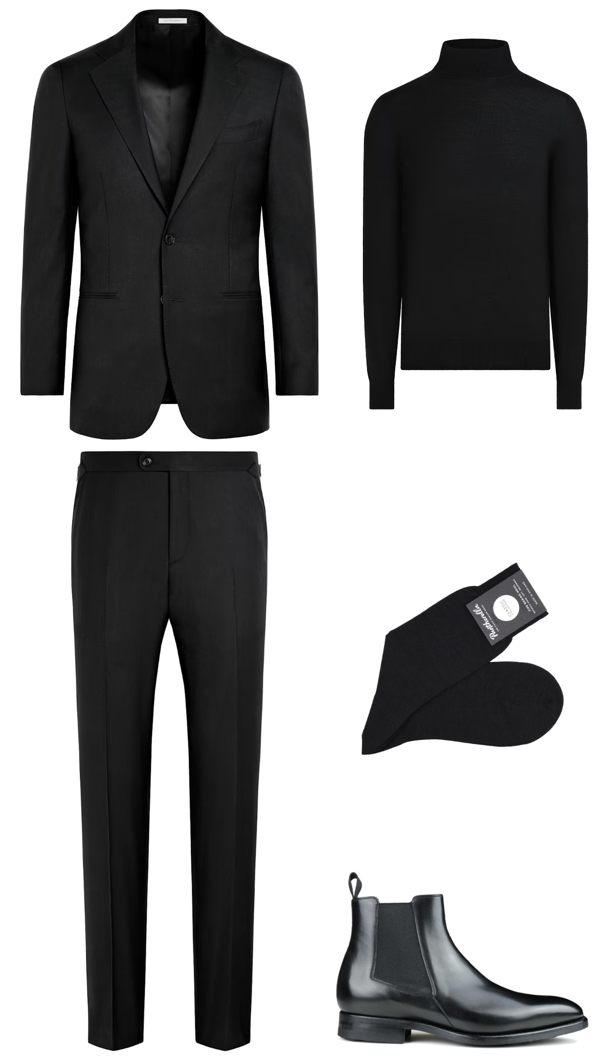 Suit and boots outfit