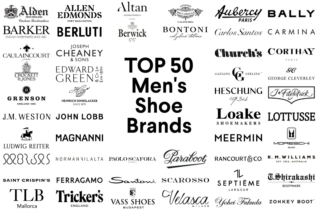 Top 50 ready-to-wear men's classic shoe brands