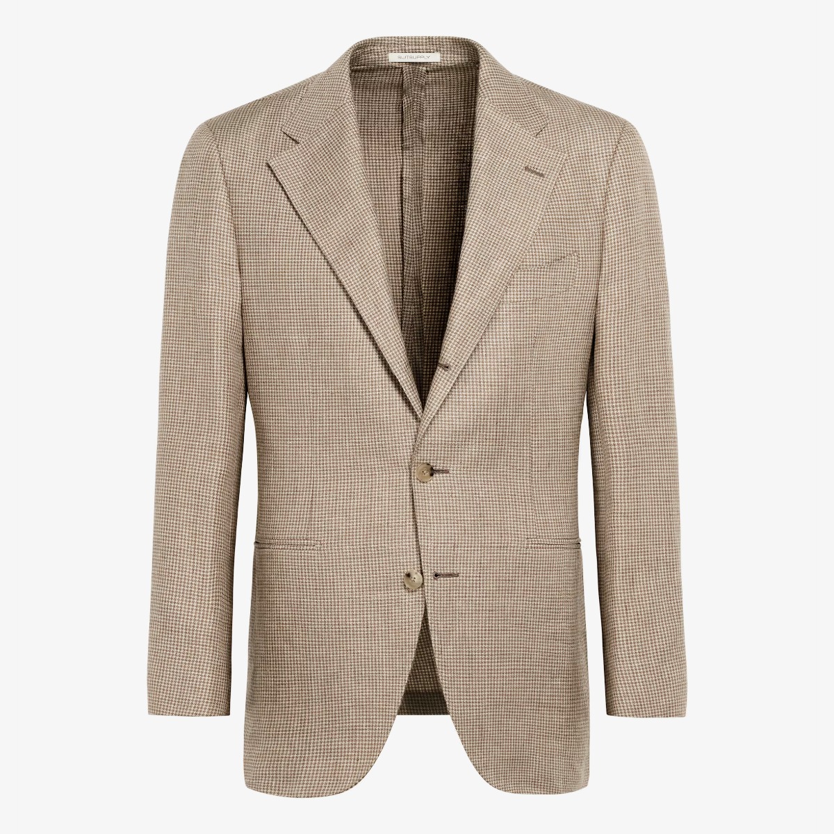 Suitsupply mid brown houndstooth relaxed fit Roma blazer