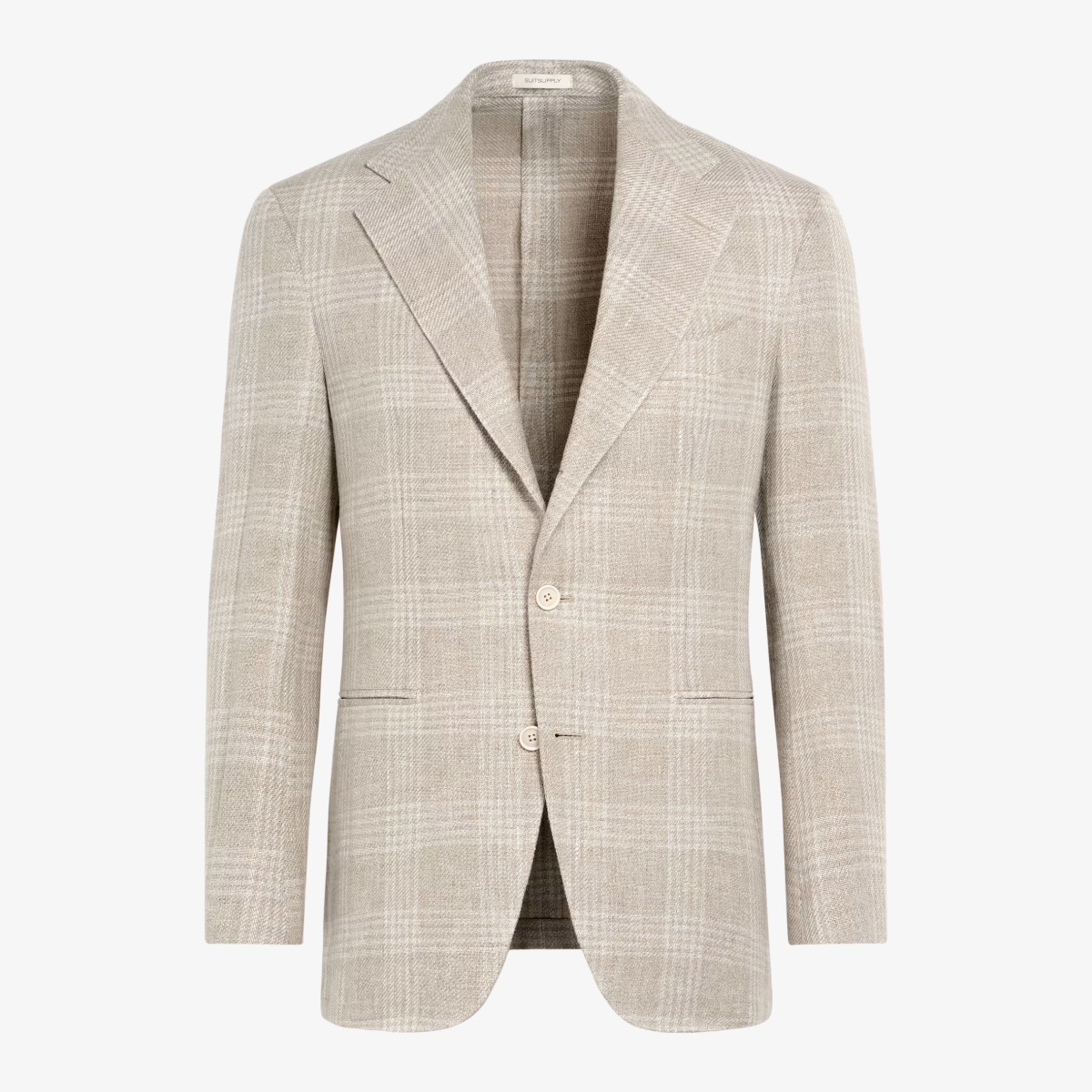 Suitsupply sand glen plaid relaxed fit Roma blazer