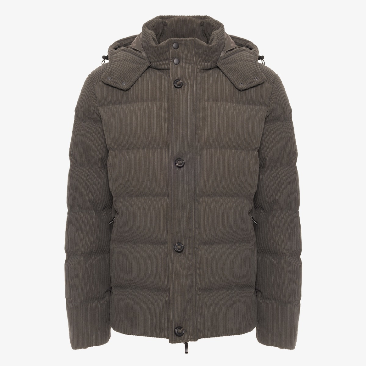 BML taupe grey quilted down jacket