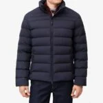 BML navy quilted short down jacket