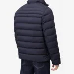 BML navy quilted short down jacket