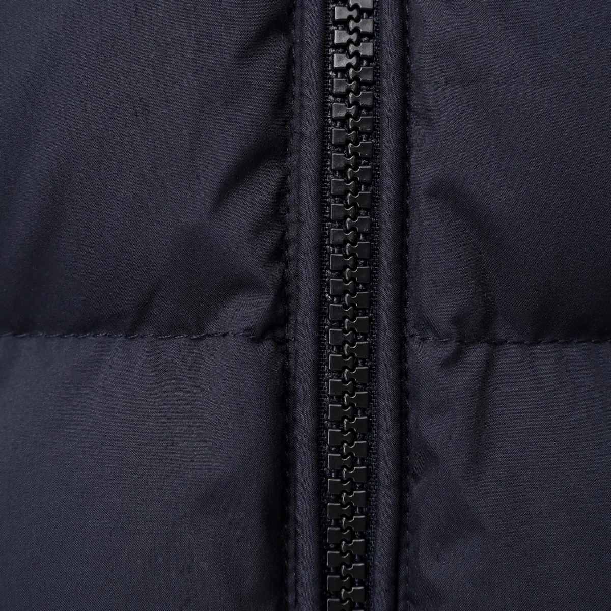 BML navy quilted short down jacket
