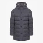 BML grey quilted wool down jacket