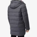 BML grey quilted wool down jacket