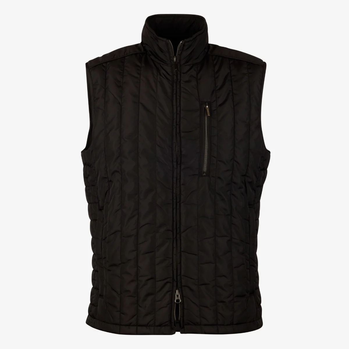 Stenströms black quilted zip gilet