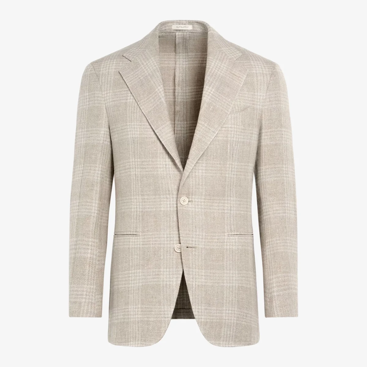 Suitsupply sand glen plaid relaxed fit Roma blazer