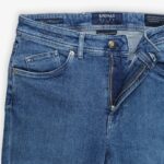 Barmas Dean blue slim fit cashmere washed jeans