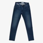 Barmas Dean dark blue slim-fit 10.5 oz. washed jeans