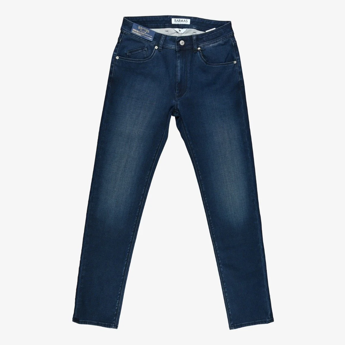 Barmas Dean dark blue slim-fit washed men's jeans