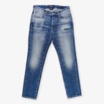 Barmas Denver blue slim fit 13 oz. distressed washed jeans