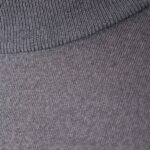 BML grey merino wool mock neck sweater