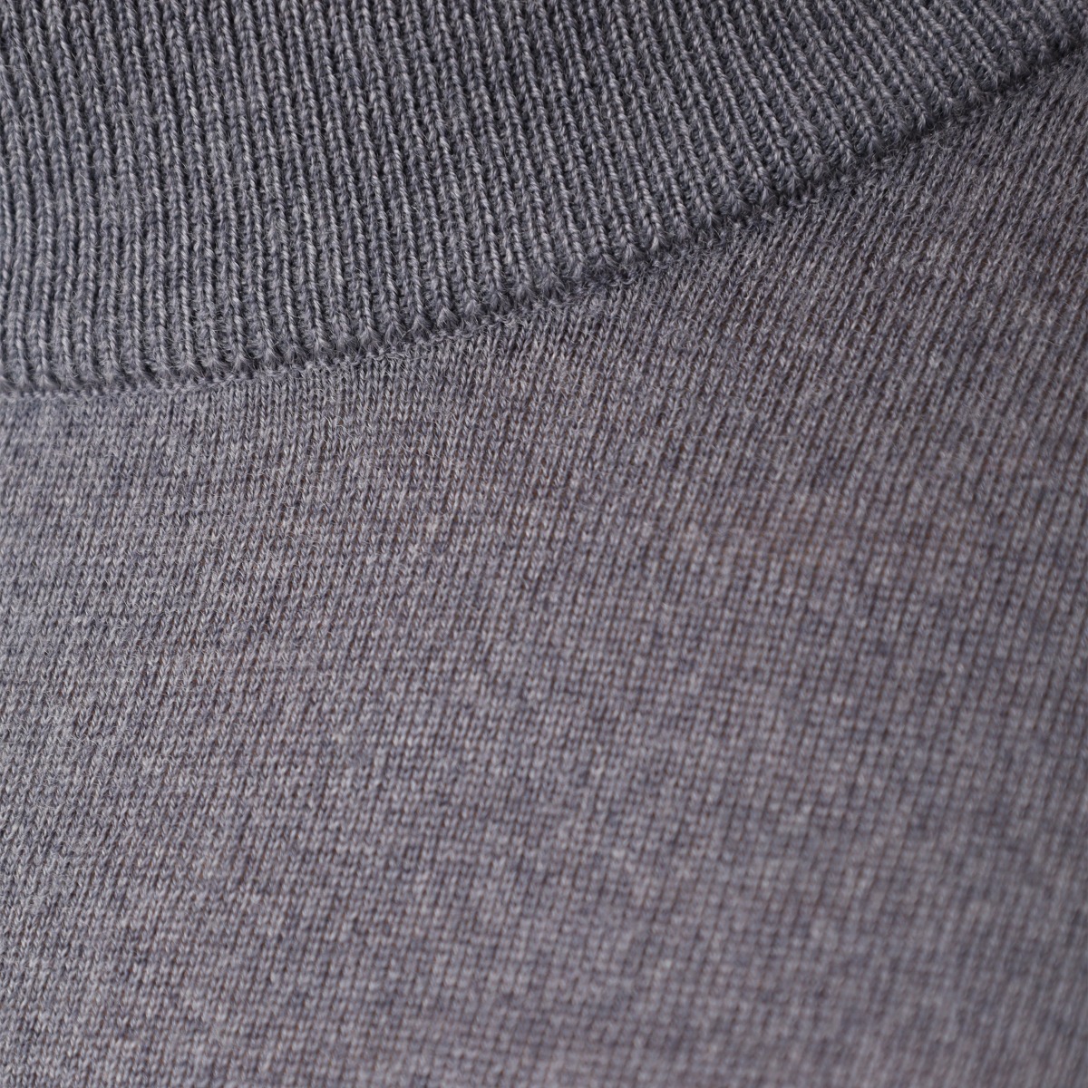 BML grey merino wool mock neck sweater