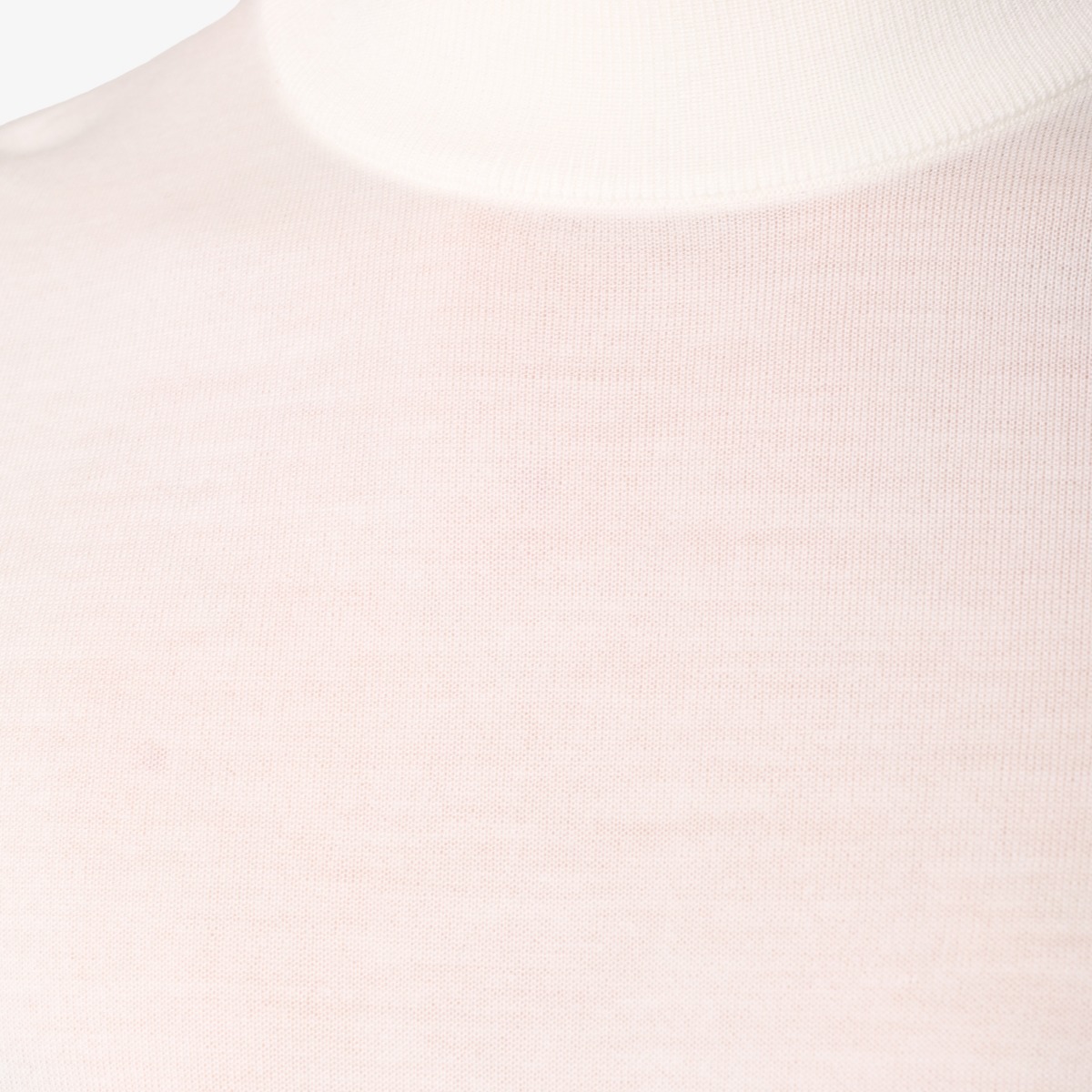 BML ivory merino wool mock neck sweater