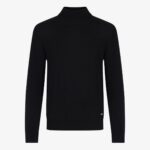BML black merino wool mock neck sweater