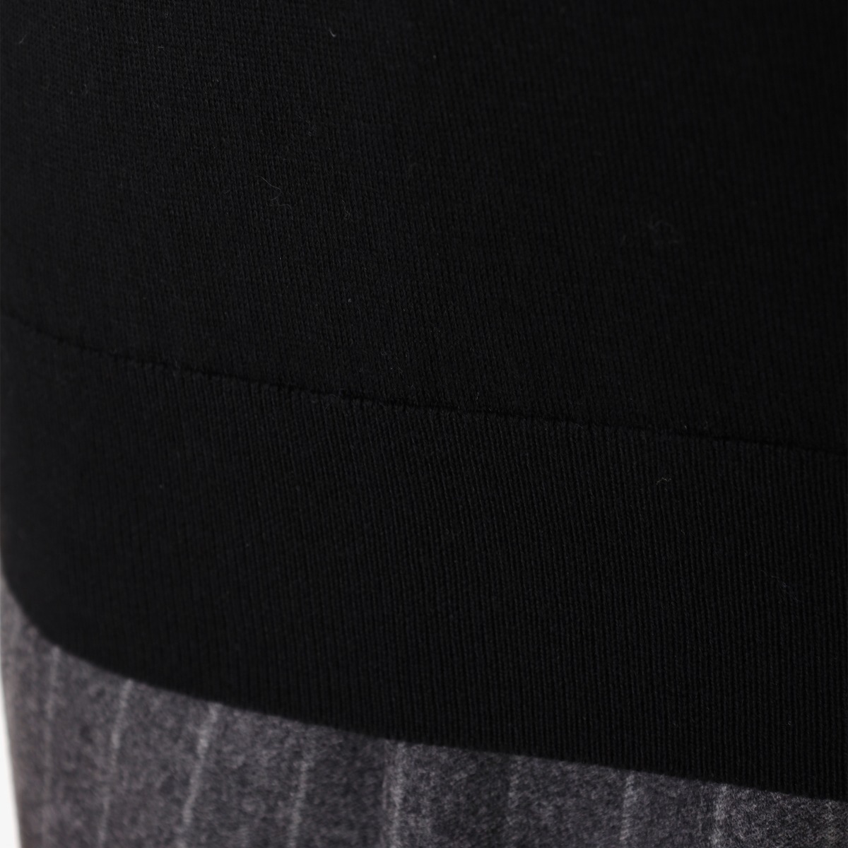 BML black merino wool mock neck sweater