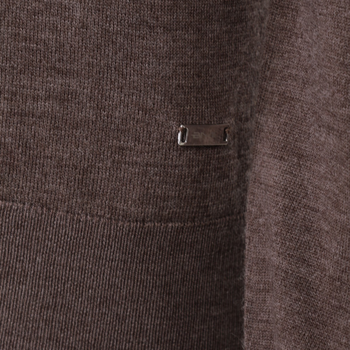 BML brown merino wool crew neck sweater