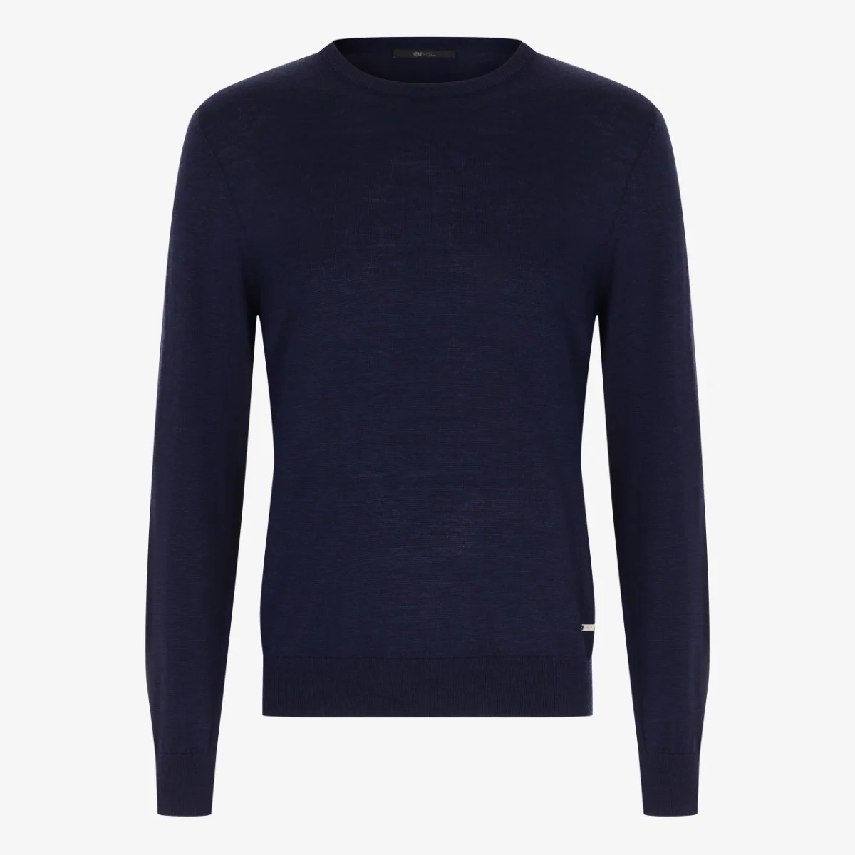 BML navy merino wool crew neck sweater