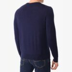 BML navy merino wool crew neck sweater