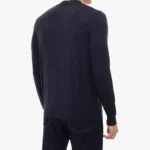 BML charcoal wool and silk crew neck sweater