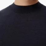 BML charcoal wool and silk crew neck sweater