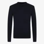 BML navy wool and silk crew neck sweater