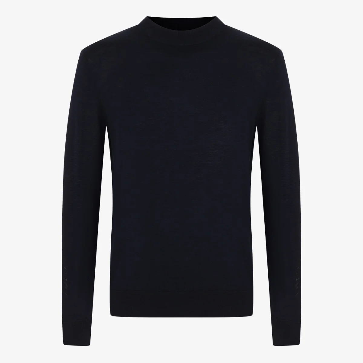 BML navy wool and silk crew neck sweater