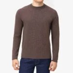 BML brown cashmere crew neck sweater