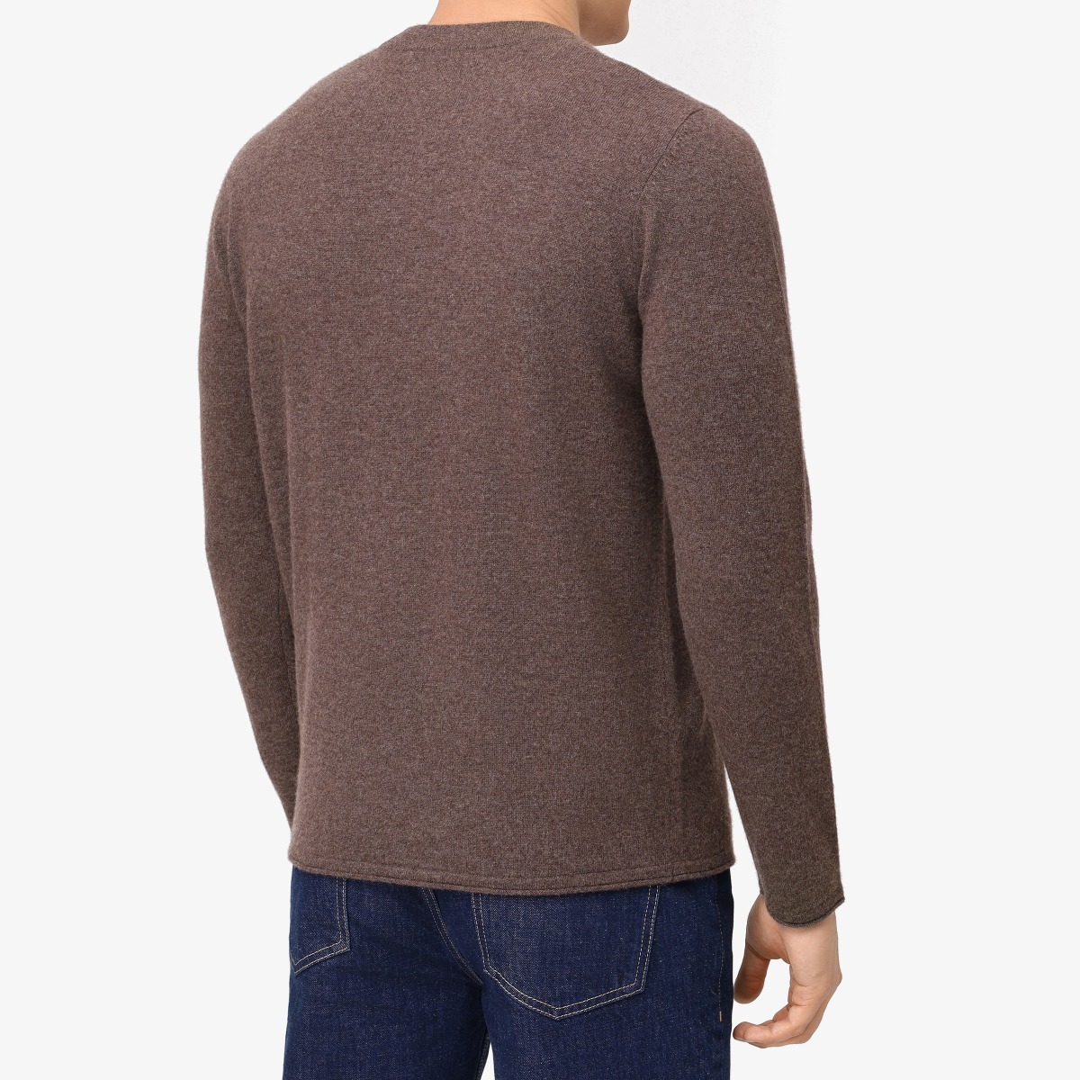 BML brown cashmere crew neck sweater
