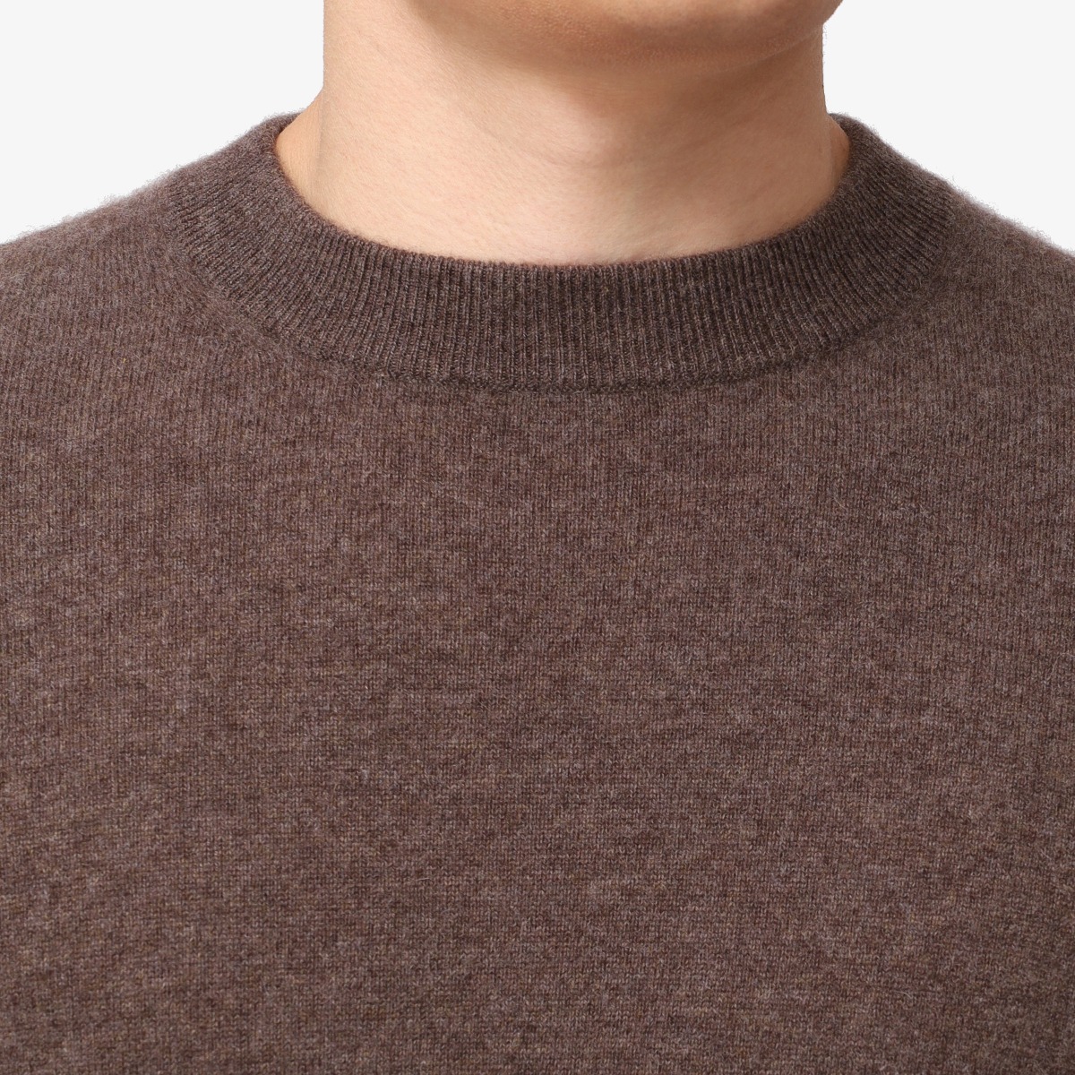 BML brown cashmere crew neck sweater