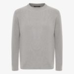 BML grey cashmere crew neck sweater
