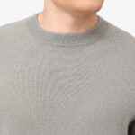 BML grey cashmere crew neck sweater