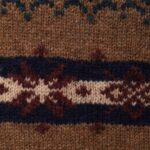 BML brown Fair Isle merino wool v-neck vest