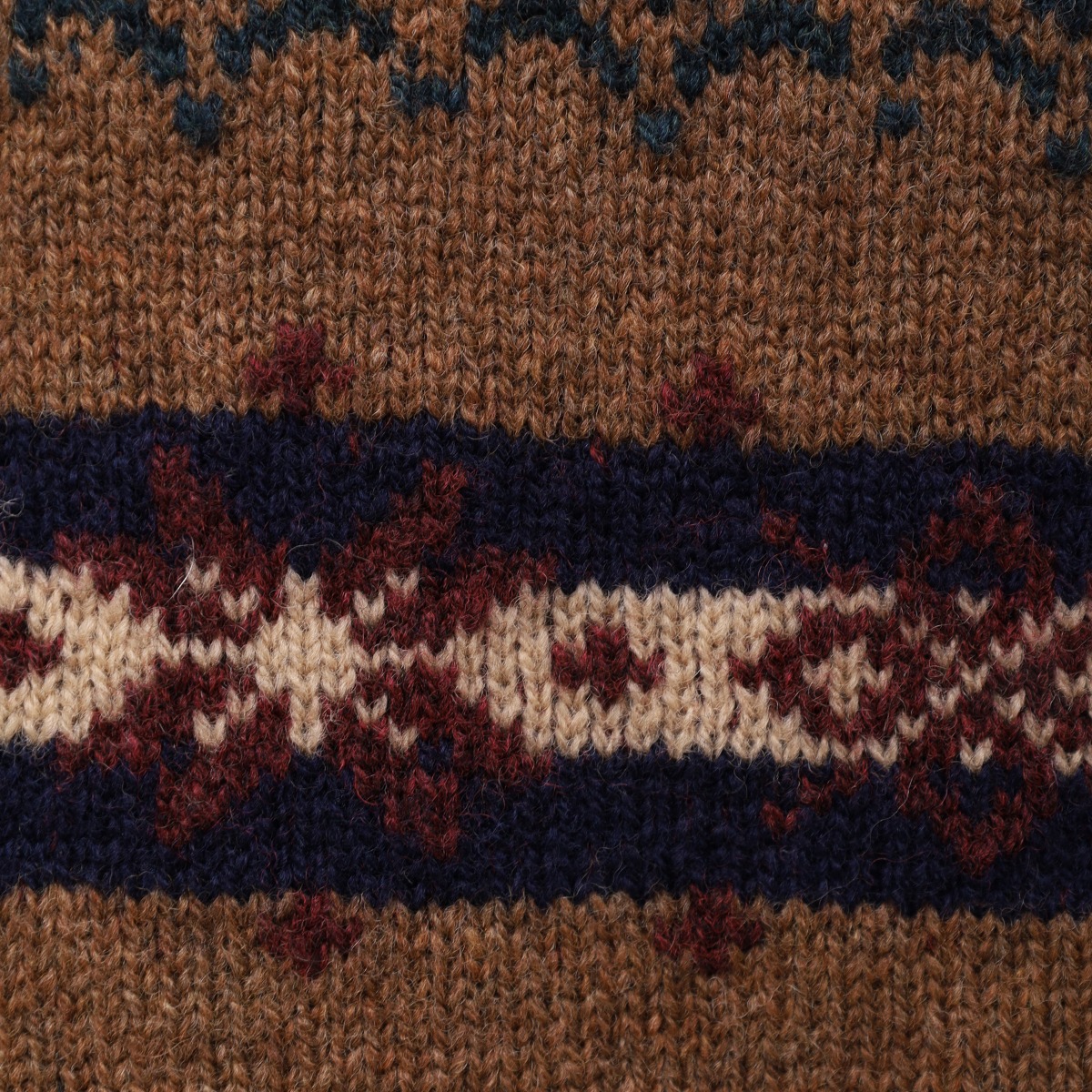 BML brown Fair Isle merino wool v-neck vest