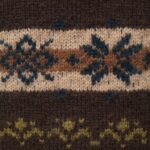BML dark brown Fair Isle merino wool v-neck vest