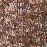 BML brown merino wool cable knit shawl collar cardigan
