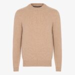 BML camel cashmere crew neck sweater