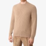 BML camel cashmere crew neck sweater