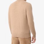 BML camel cashmere crew neck sweater