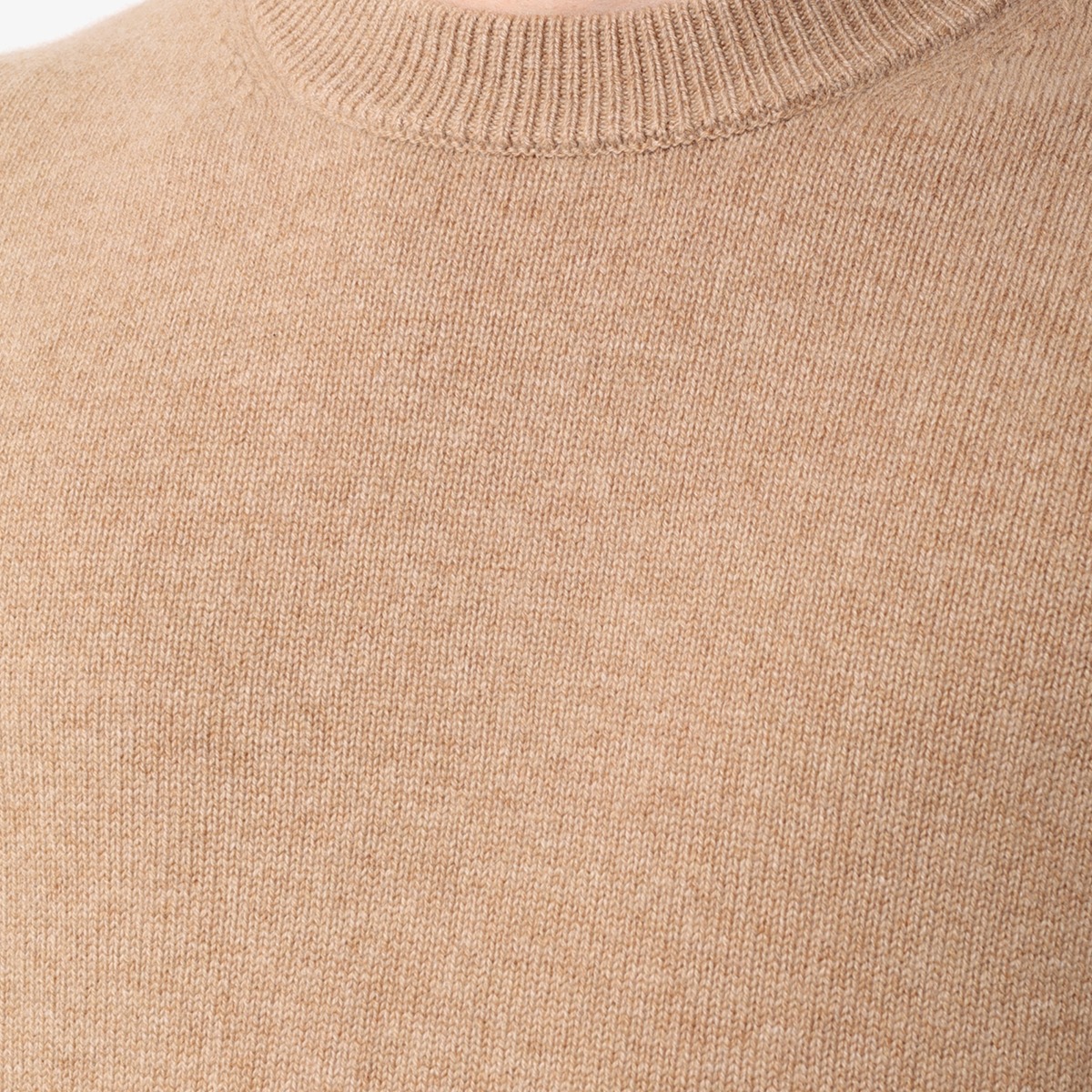 BML camel cashmere crew neck sweater