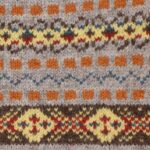 Jamiesons rudas Fair Isle rašto vilnos megztinis apvalia apykakle