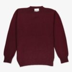 Jamiesons burgundy wool crew neck sweater