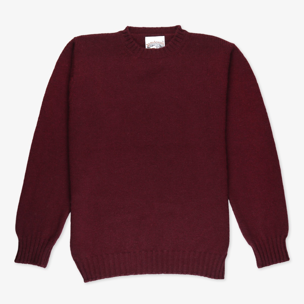 Jamiesons burgundy wool crew neck sweater